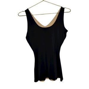 Reversible V-Neck Round Neck black and nude shapewwear tank top